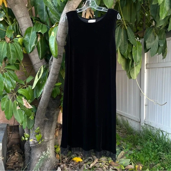 Vintage | Dresses | Vintage 9s Dressing Clio Velvet Black Dress With Beading At The Hem | Poshmark Vintage | Dresses | Vintage 9s Dressing Clio Velvet Black Dress With Beading At The Hem | Poshmark